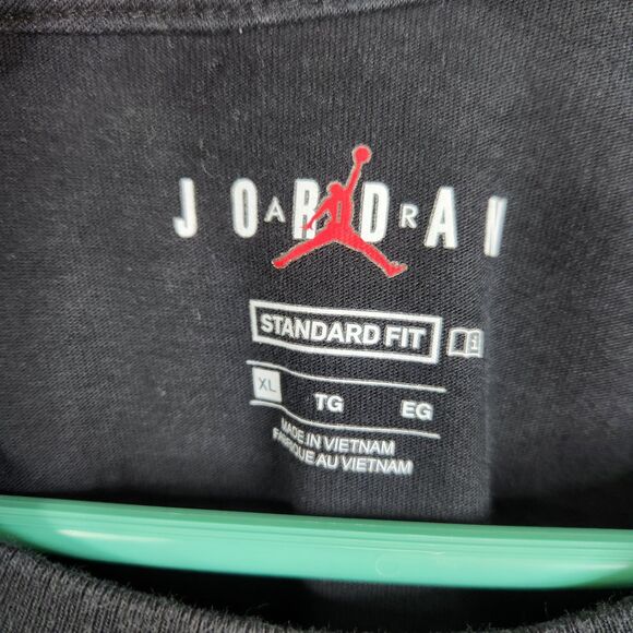 Air Jordan Mens Short Sleeve Spellout Graphic Tee Standard Fit XL - Picture 4 of 6